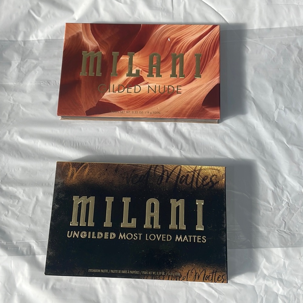 Huge Sale 🔥🔥🔥 Milani Gilded Nude Hyper pigmented eye shadow Palette. 2 Pack.